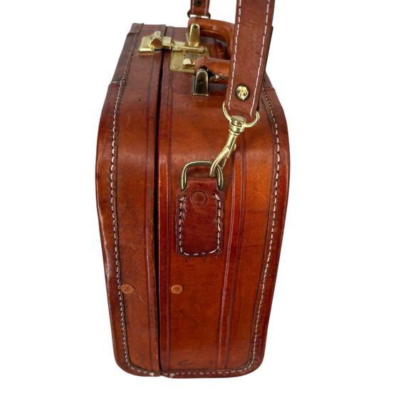 Bosboom Orient Express Vintage Wicker Leather Hard Case Travel Bag Crossbody - Picture 10 of 16